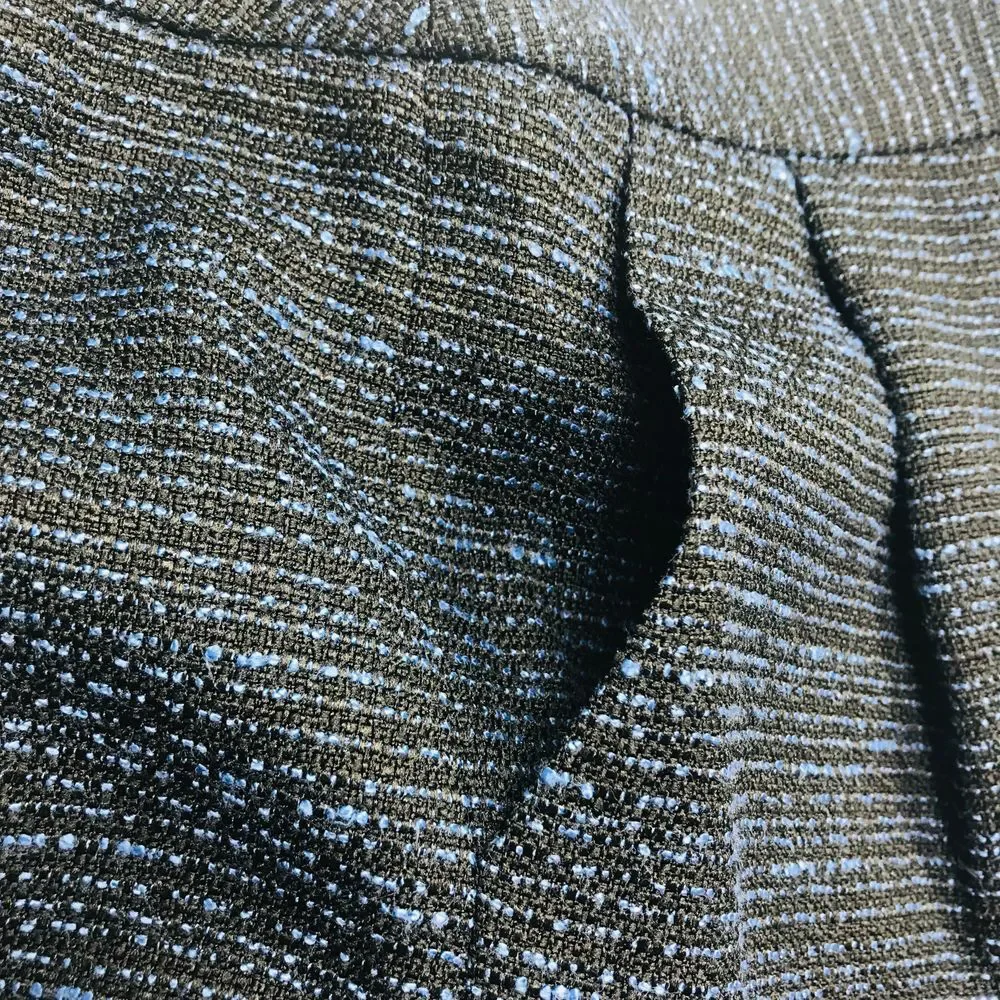 Halogen Pleated Tweed A Line Skirt Blue Size 2P - Picture 6 of 6